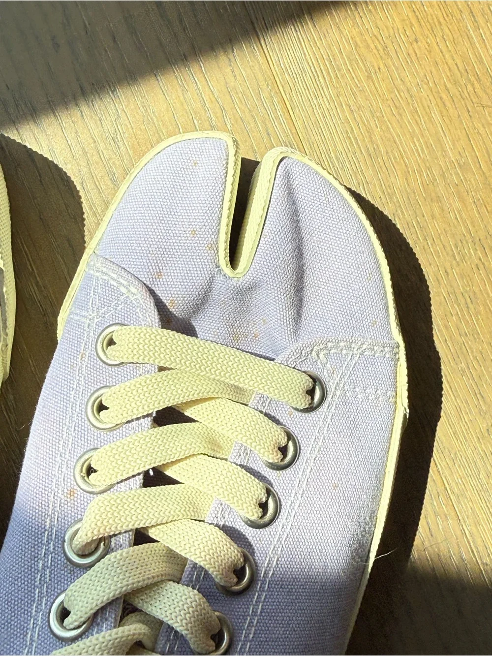Maison Margiela Lavender Canvas Tabi Purple Sneakers